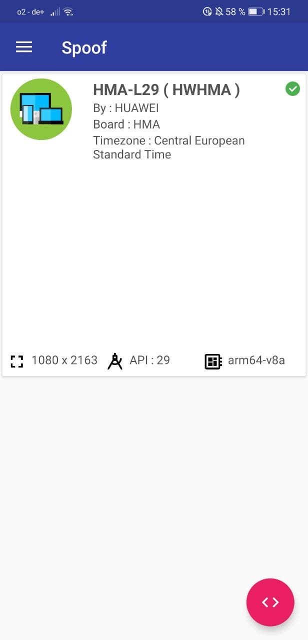 Galaxy Store device spoofing